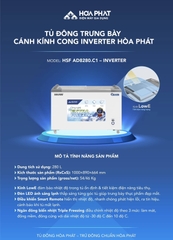 Tủ đông trưng bày Hòa Phát Inverter 1 ngăn 2 cánh HSF AD8280.C1