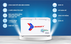Tủ Đông Sanaky VH-5699HY3 569l 1 chế độ đông 2 canh - DÀN ĐỒNG