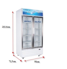 Tủ mát trưng bày Hòa Phát 1 ngăn 2 cánh HSR D6526 526 lít cao 1.9M X rộng 90CM