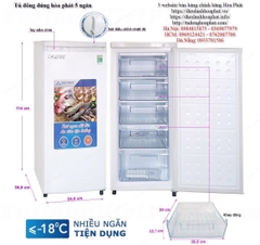 Tủ Đông Gia Đình HUF 350SR1 5 TẦNG 1 chế độ - TIẾT KIỆM ĐIỆN