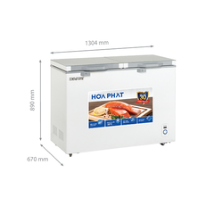 Tủ Đông 352L Hòa Phát HPF-AD6352.T1 1 ngăn đông 2 cửa có bảng hiển thị nhiệt độ