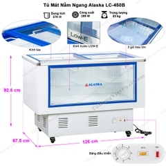Tủ mát nằm ngang Alaska LC-450B (tủ đông mềm)