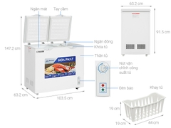 4 Mẫu tủ đông mini cửa lật