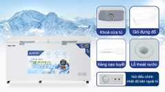Tủ đông dung tích lớn Hòa Phát 1 ngăn 2 cánh HPF AD6544 1000L DÀN ĐỒNG