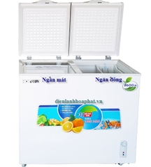 Tủ đông Hòa Phát 205l, tủ mini 2 ngăn đông và mát