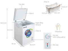 Tủ đông gia đình Hòa Phát 1 ngăn 1 cánh HCF 106S1N 110l