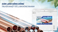Tủ đông Hòa Phát 2 ngăn 2 cánh HPF BD6205 500l lòng sử dụng 205L
