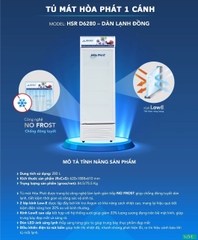 Tủ mát Hòa Phát 1 cánh HSR D6280 700l (long sử dụng 280L) DÀN ĐỒNG -Chống đống tuyết, đọng sương.