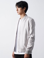 Áo Khoác Bomber Da Lộn Regular