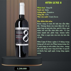 Rượu vang OTTO LUNE 8 Primitivo