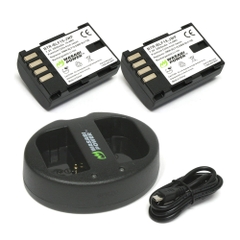 Pin Wasabi (2-Pack) và Bộ sạc USB kép cho Panasonic DMW-BLF19 - KIT-BB-BLF19