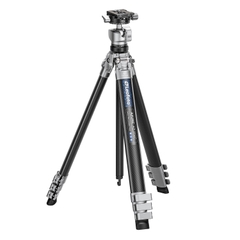 Chân máy ảnh carbon Tripod Leofoto AZURE - AZ-204C+LH-25R (half-silver)