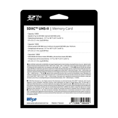 Thẻ nhớ Wise 128GB / 256GB / 512GB SDXC UHS-II V60 / V90 - SD-S128 / SD-S256 / SD-S512 / SD-N128 / SD-N256