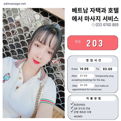 번호 203: 베트남 하노이 자택과 호텔에서 마사지