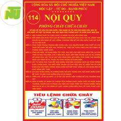 Bảng nội quy phòng cháy chữa cháy alu/meca