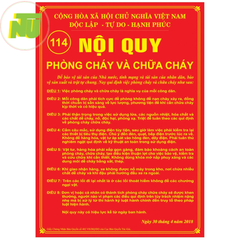 Bảng nội quy phòng cháy chữa cháy alu/meca