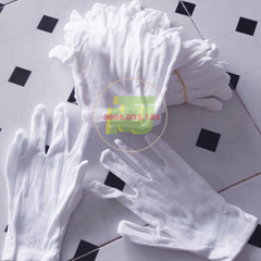 Găng tay thun trắng