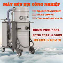 Máy hút bụi công nghiệp Nilfisk Leach T40W L100 công suất cao loại bỏ chip nhà máy