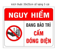 Bảng Cấm đóng điện- meca