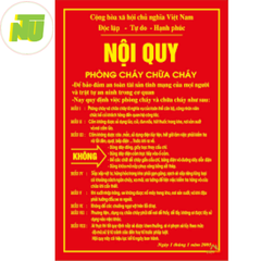 Bảng nội quy phòng cháy chữa cháy alu/meca