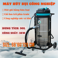 Máy hút bụi khô và ướt công suất cao 3KW