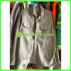 Áo kaki 368 màu ghi chì - ghi ánh xanh