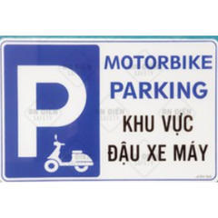 Bảng khi vực để xe- mica 1 mặt