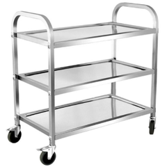 Xe đẩy inox 3 tầng trung