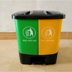 THÙNG PHÂN LOẠI RÁC 02 NGĂN 40 LÍT