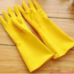 Găng tay su ngắn White Glove size M/7 màu vàng