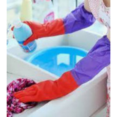 Găng tay su dài lót nỉ