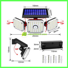 Đèn năng lượng mặt trời 3 đầu