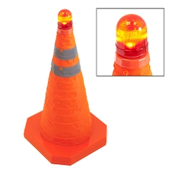 Đèn cảnh báo giao thông gắn được lên cọc giao thông