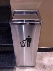 Thùng rác Inox vuông nắp lật