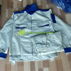 Quần áo kaki 3.1 ghi sáng phối xanh bích