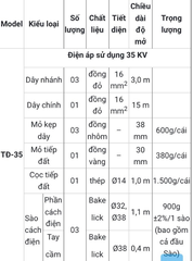 Bộ tiếp địa 35kv