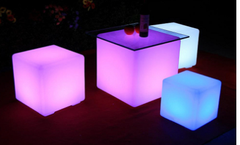 Bàn/Ghế LED khối trụ ngoài trời