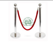 Bộ Cột chắn inox trắng dây nhung