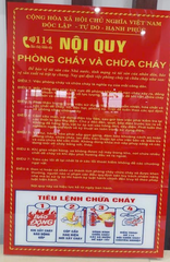 Bảng mica nội quy pccc và tiêu lệnh chữa cháy 40x60cm