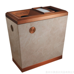 Thùng rác kèm gạt tàn đá cẩm 