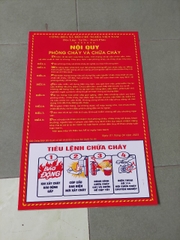 Nội quy + tiêu lệnh ( 2 loại kết hợp ) bằng mica dẻo