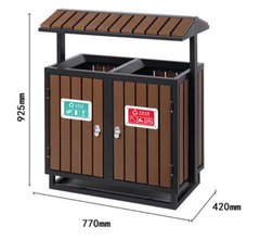 Thùng rác phân loại 2 ngăn 2 mái