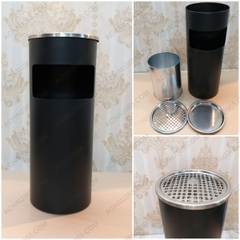 Thùng rác gạt tàn thuốc màu đen