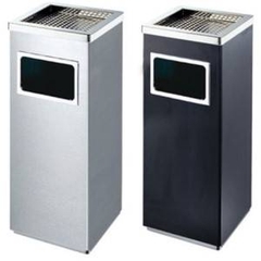 THÙNG RÁC INOX VUÔNG CÓ GẠT TÀN