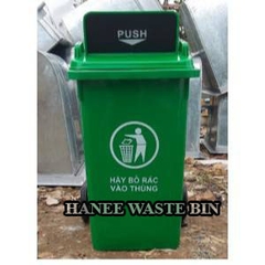 THÙNG RÁC NHỰA 100 Lít nắp đẩy