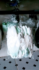 Găng tay TQ trắng phủ lòng bàn tay PU size S