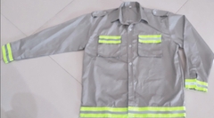 Áo kaki xám có phản quang dài tay size 8