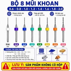 Mũi khoan PCB, chuyên khoan, cắt, phay các vật liệu cứng như đá quý, vỏ chai, bo mạch