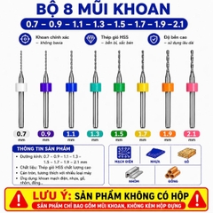 Mũi khoan PCB, chuyên khoan, cắt, phay các vật liệu cứng như đá quý, vỏ chai, bo mạch