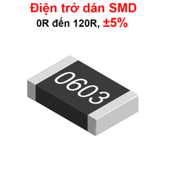 (50 con) điện trở dán 0603 - giá trị 0R đến 120R, ±5%